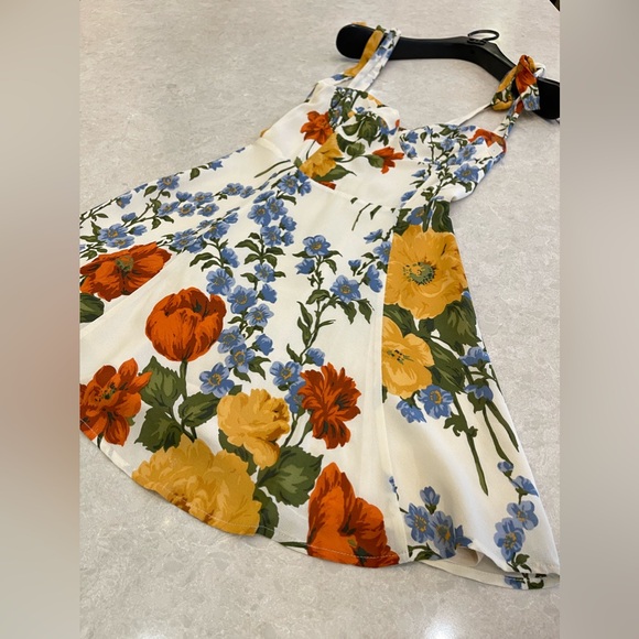 REFORMATION Niara floral-print Crepe Mini Dress In Formosa Crepe Size 2 - Picture 3 of 15